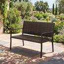 Outdoor Rattan Loveseat with Sponge Cushion - 800 lbs Capacity by LJGDeals