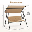 2-Person Patio Swing Chair with Adjustable Canopy by LJGDeals