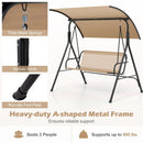 2-Person Patio Swing Chair with Adjustable Canopy by LJGDeals