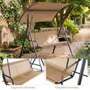 2-Person Patio Swing Chair with Adjustable Canopy by DirectDeals