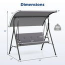 2-Person Patio Swing Chair with Adjustable Canopy by DirectDeals