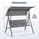 2-Person Patio Swing Chair with Adjustable Canopy by LJGDeals