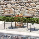 Patio Swivel Barstools Set of 2 with Soft Seat Cushions-Gray by LJGDeals
