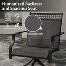 Patio Swivel Dining Chairs Set of 2 with Heavy-duty Metal Frame and Armrests by LJGDeals