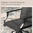 Patio Swivel Dining Chairs Set of 2 with Heavy-duty Metal Frame and Armrests by LJGDeals