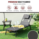 Patio Sunbathing Lounge Chair 5-Position Adjustable Tanning Chair-Black by LJGDeals