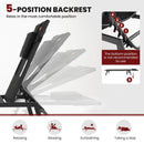 Patio Sunbathing Lounge Chair 5-Position Adjustable Tanning Chair-Black by LJGDeals