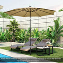 10 Feet Patio Umbrella with 112 Solar Lights and Crank Handle by LJGDeals