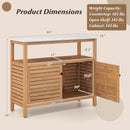 Patio Wood Storage Cabinet Outdoor Acacia Wood Buffet Cabinet by LJGDeals