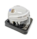 Patrice Bergeron Boston Bruins Autographed White Mini-Helmet by Dynasty Sports & Framing