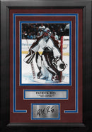 Patrick Roy in Net Colorado Avalanche 8" x 10" Framed Hockey Photo with Engraved Autograph by Dynasty Sports & Framing