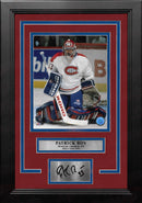 Patrick Roy in Action Montreal Canadiens 8" x 10" Framed Hockey Photo with Engraved Autograph by Dynasty Sports & Framing