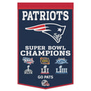 New England Patriots 24" x 38" Primary Wool Banner by Dynasty Sports & Framing