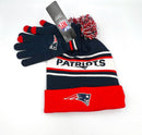 New England Patriots Winter Hat & Gloves Gift Set by Dynasty Sports & Framing