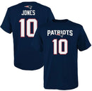 Mac Jones New England Patriots Youth Mainliner Player Name & Number T-Shirt - Navy by Dynasty Sports & Framing