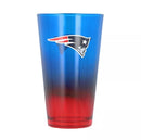 New England Patriots Ombre Pint Glass by Dynasty Sports & Framing