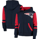 New England Patriots Youth Stadium Full-Zip Hoodie - Navy by Dynasty Sports & Framing