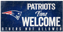 New England Patriots Fans Welcome Wood Sign by Dynasty Sports & Framing