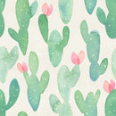 Green Cactus Watercolor Wallpaper