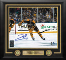 Pavel Zacha 2023 Winter Classic Action Boston Bruins Autographed 16" x 20" Framed Hockey Photo by Dynasty Sports & Framing