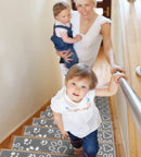 Stair Treads Rug 9"x28" Paw Collection | Gray & White