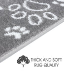 Stair Treads Rug 9"x28" Paw Collection | Gray & White