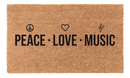 Peace Love Music Coir Mat