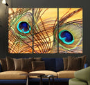 Peacock Feather Wall Art Print - Vibrant Green, Blue, and by MyGreatCanvas | Canvas Wall Art Prints | Photo Prints & Wall Decor
