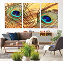 Peacock Feather Wall Art Print - Vibrant Green, Blue, and by MyGreatCanvas | Canvas Wall Art Prints | Photo Prints & Wall Decor