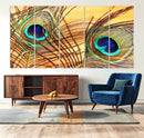 Peacock Feather Wall Art Print - Vibrant Green, Blue, and by MyGreatCanvas | Canvas Wall Art Prints | Photo Prints & Wall Decor