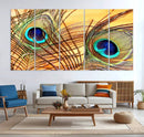 Peacock Feather Wall Art Print - Vibrant Green, Blue, and by MyGreatCanvas | Canvas Wall Art Prints | Photo Prints & Wall Decor