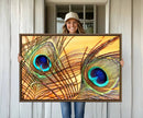 Peacock Feather Wall Art Print - Vibrant Green, Blue, and by MyGreatCanvas | Canvas Wall Art Prints | Photo Prints & Wall Decor