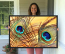 Peacock Feather Wall Art Print - Vibrant Green, Blue, and by MyGreatCanvas | Canvas Wall Art Prints | Photo Prints & Wall Decor