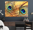 Peacock Feather Wall Art Print - Vibrant Green, Blue, and by MyGreatCanvas | Canvas Wall Art Prints | Photo Prints & Wall Decor