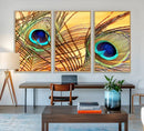 Peacock Feather Wall Art Print - Vibrant Green, Blue, and by MyGreatCanvas | Canvas Wall Art Prints | Photo Prints & Wall Decor