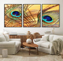 Peacock Feather Wall Art Print - Vibrant Green, Blue, and by MyGreatCanvas | Canvas Wall Art Prints | Photo Prints & Wall Decor