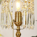 Peacock Green Crystal Table Lamp