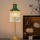 Peacock Green Crystal Table Lamp