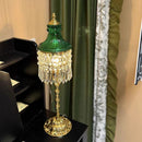 Peacock Green Crystal Table Lamp