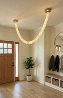 Liora Beaded Alabaster Swag Chandelier