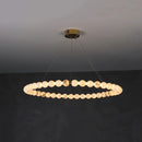 Pearl Alabaster Necklace Round Chandelier