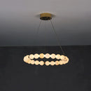 Pearl Alabaster Necklace Round Chandelier