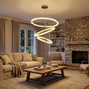 Pearl Alabaster Necklace Round Chandelier