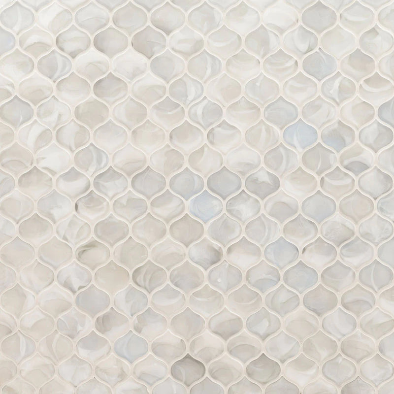 MSI Pearla Arabesque Glass Mosaic Tile 10"x10.2"