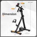 Pedal Exerciser with Adjustable Resistance for Arm and Leg Workout-Orange by LJGDeals