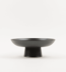 Matte Black Ceramic Footed Bowl