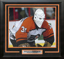 Pelle Lindbergh in Action Philadelphia Flyers Framed Hockey Photo by Dynasty Sports & Framing
