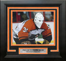 Pelle Lindbergh in Action Philadelphia Flyers Framed Hockey Photo by Dynasty Sports & Framing