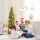 Pencil Christmas Tree with 180 Warm White and Multi-color LED Lights by LJGDeals
