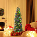 Pencil Christmas Tree with 180 Warm White and Multi-color LED Lights by LJGDeals